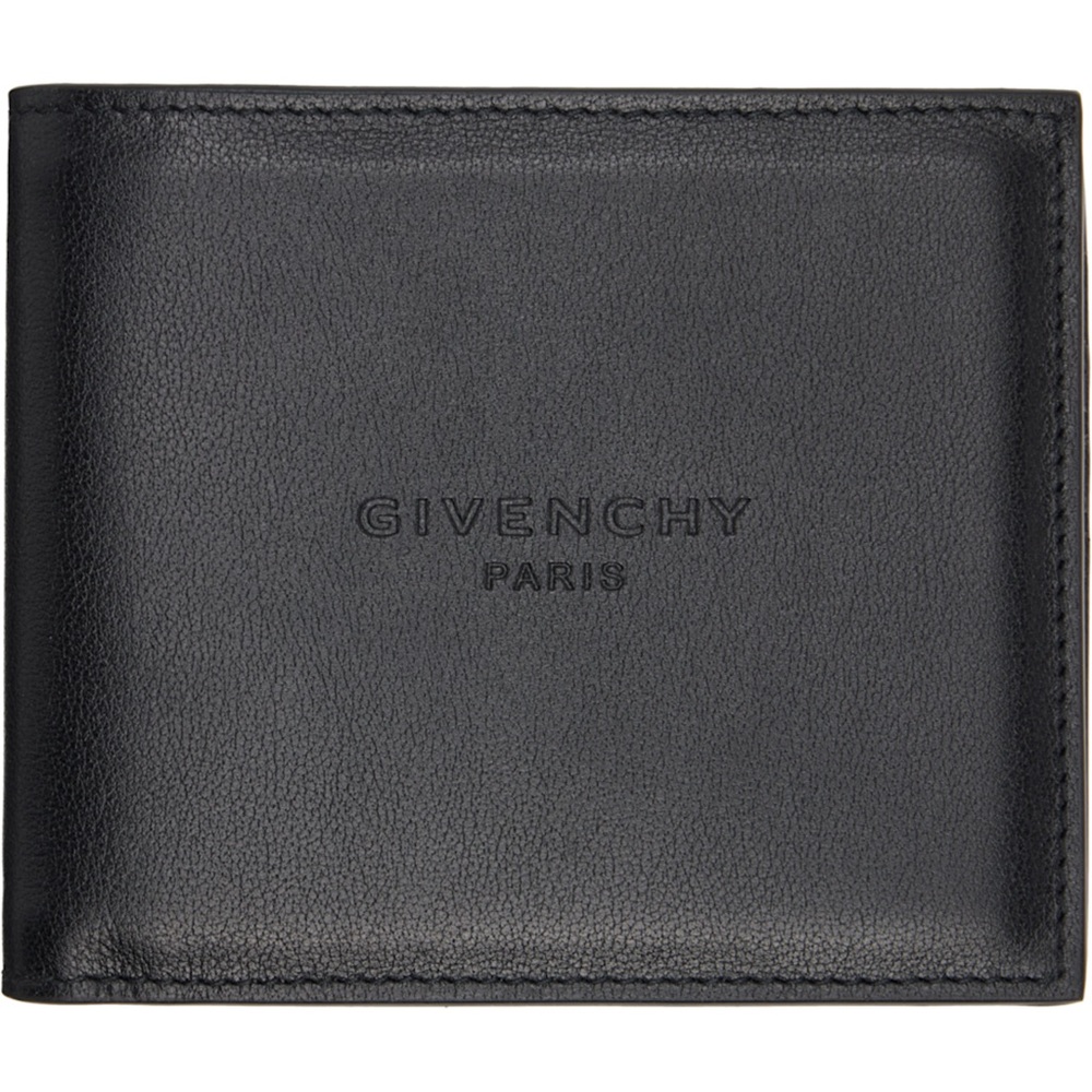 Givenchy Black Leather Men's Wallet with Embossed Logo